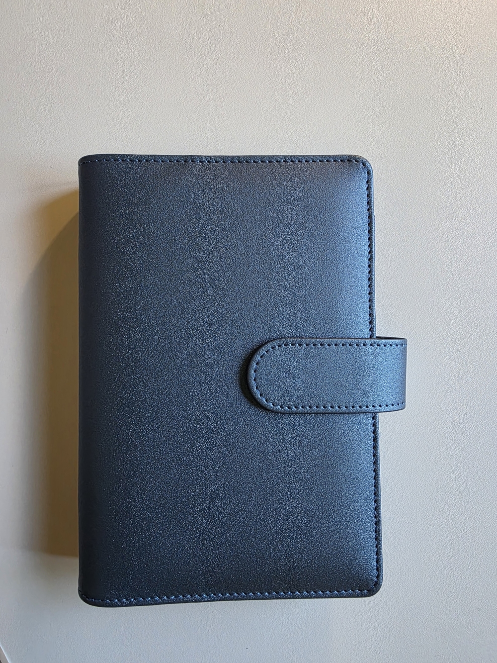 A6 6- Ring Glitter Blue Organizer Notebook with Snap Closure